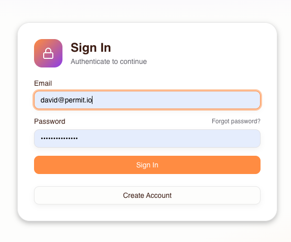 Consent Service registration page